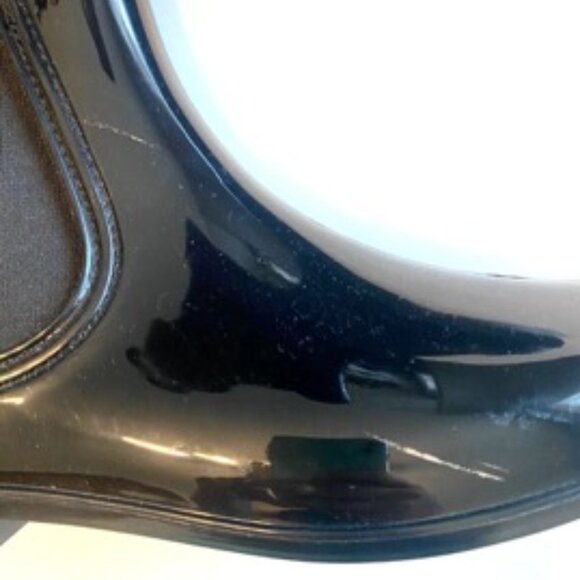 St. John’s Bay Ankle Boots Pull on Glossy Black Rain Boot Size 11 - Picture 6 of 6